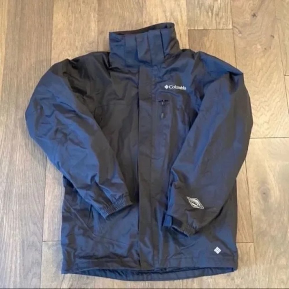 COLUMBIA Men’s Omni-Tech Waterproof Jacket Black S EUC